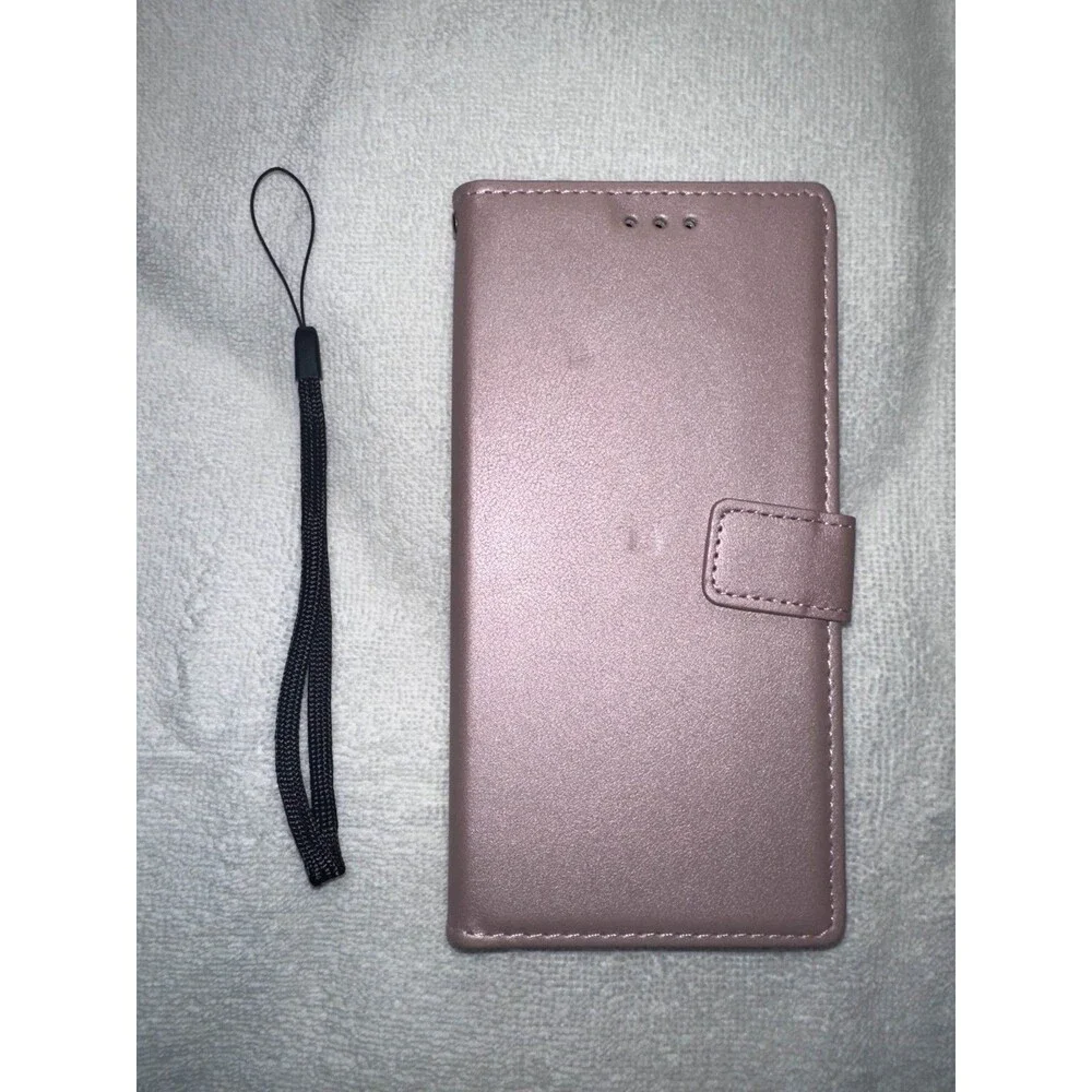 Asuwish Samsung Galaxy A21 Wallet Case Pink Magnetic Flip Cover Card Holder